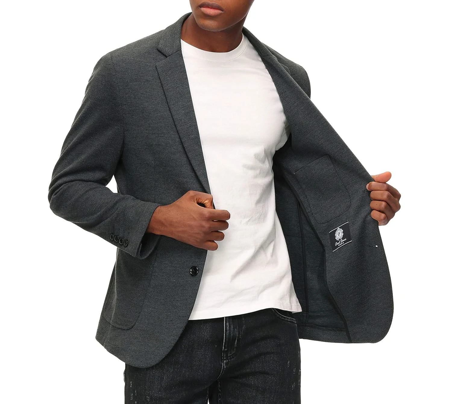 mens casual knit blazer 2