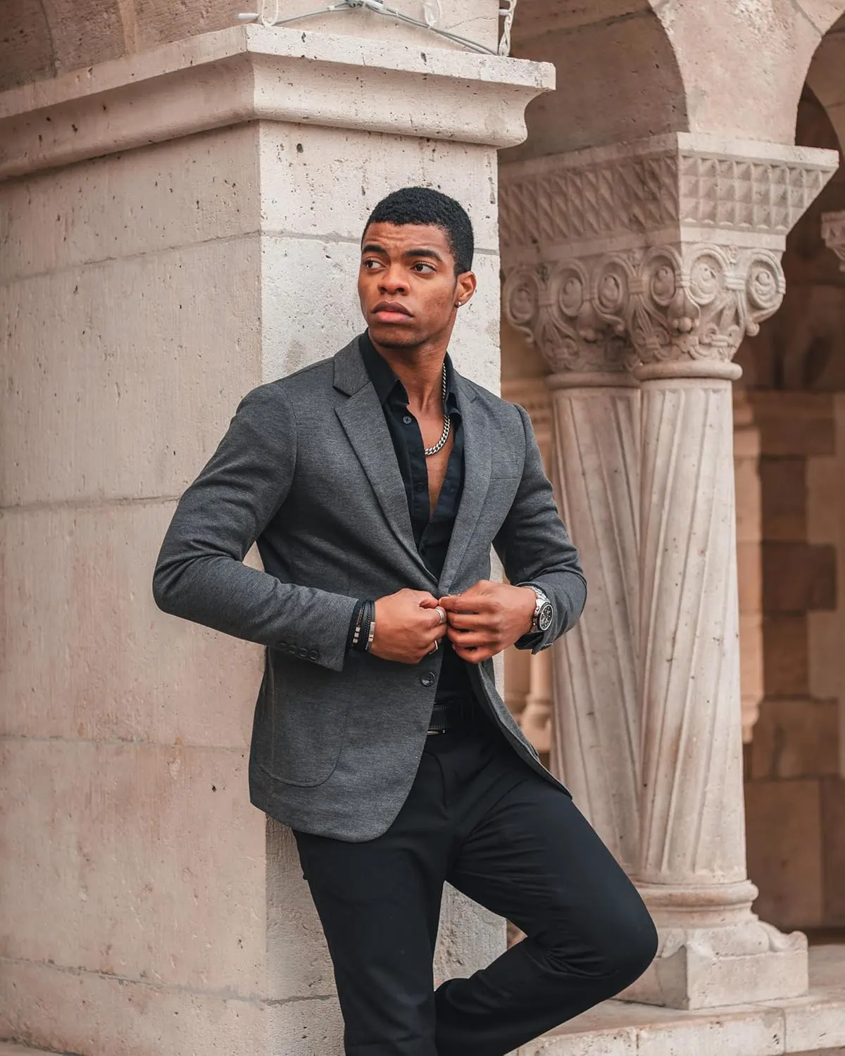 mens casual knit blazer 3