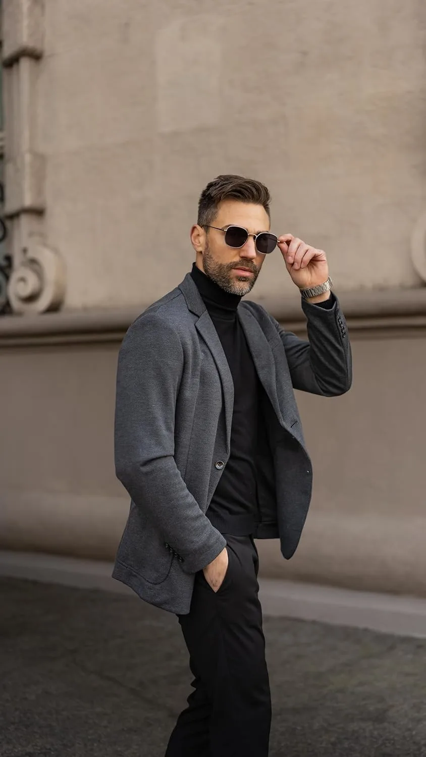 mens casual knit blazer 4