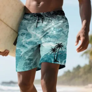 mens hawaiian swim trunks 1