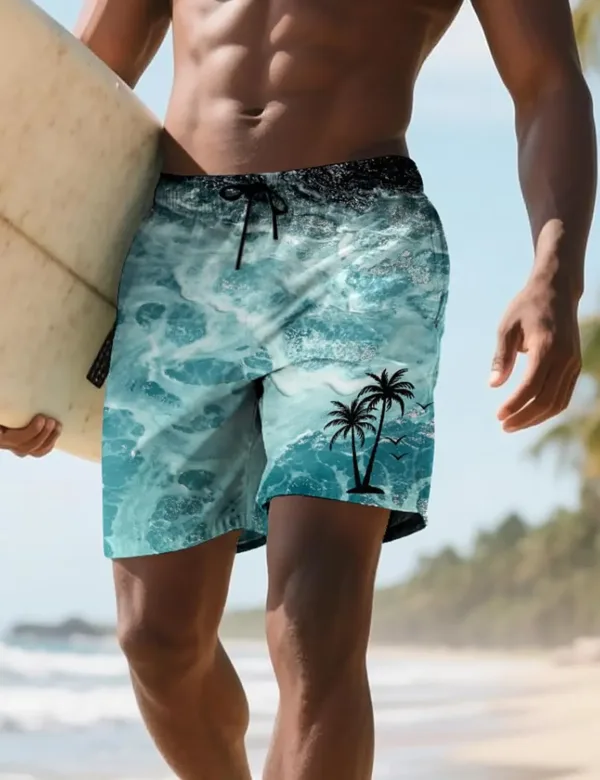 mens hawaiian swim trunks 1