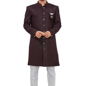 mens jacquard sherwani set 1
