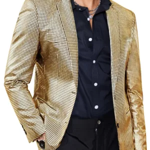mens metallic blazer 1