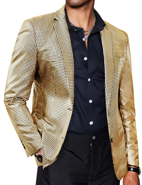 mens metallic blazer 1
