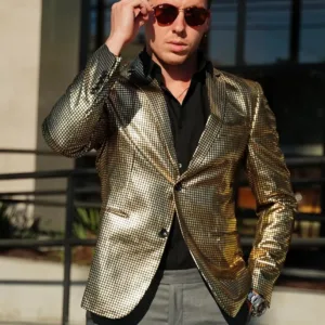 mens metallic blazer 2