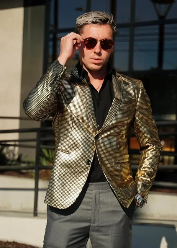mens metallic blazer 2