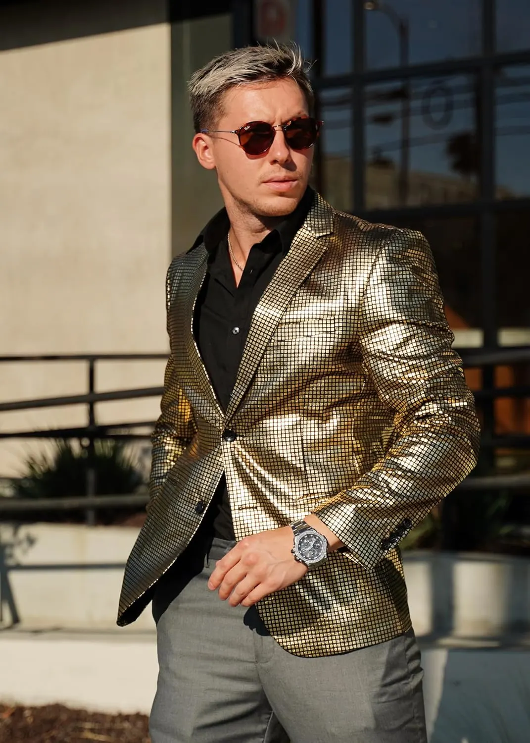 mens metallic blazer 3