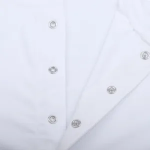 This men's short-sleeve onesie pajama is made from a soft, stretchy blend of polyester and spandex, featuring a comfortable crew neck and convenient snap closure for easy wear.