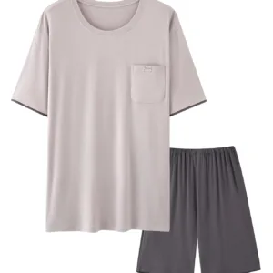 mens pajama set shorts 1