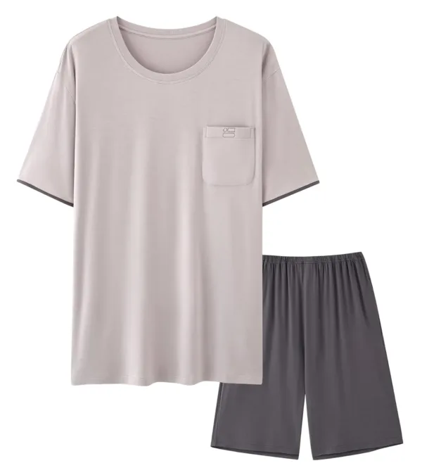 mens pajama set shorts 1