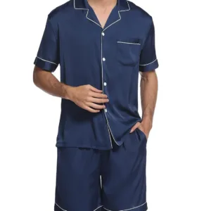 mens satin pajamas set 2