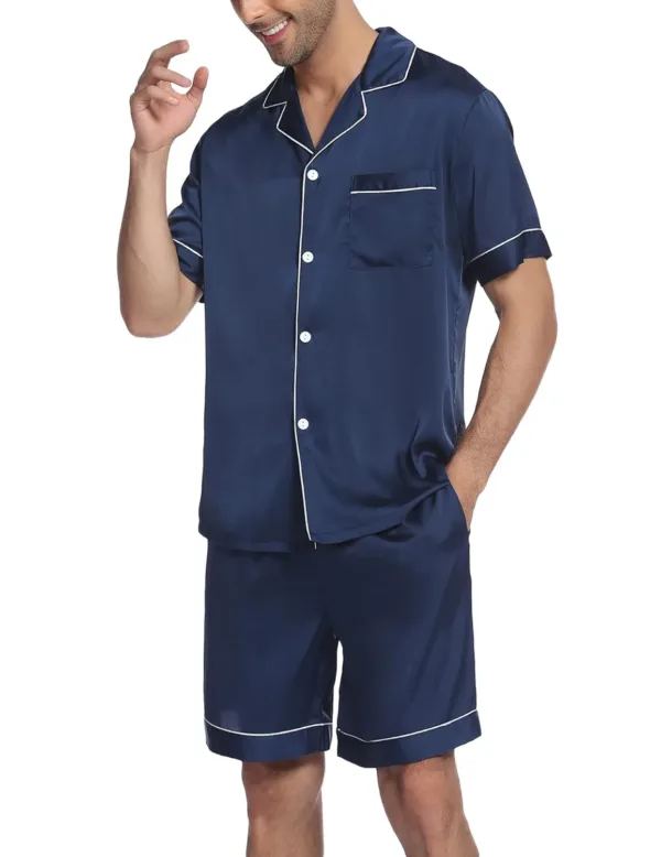 mens satin pajamas set 3