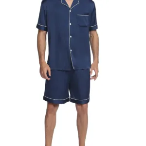 mens satin pajamas set 5