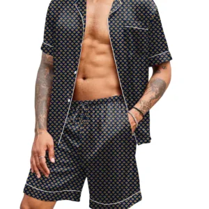 mens satin pajamas set 7