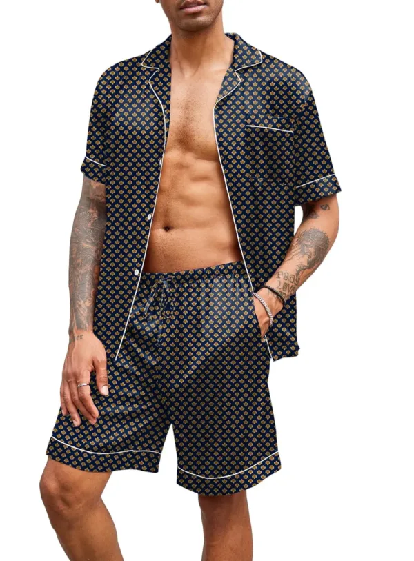 mens satin pajamas set 7