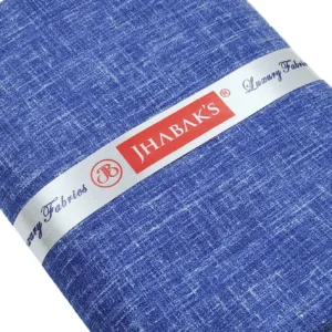 This is a pack of four premium unstitched shirt fabric pieces made from a comfortable and durable cotton linen blend, perfect for tailoring shirts or kurtas for men.