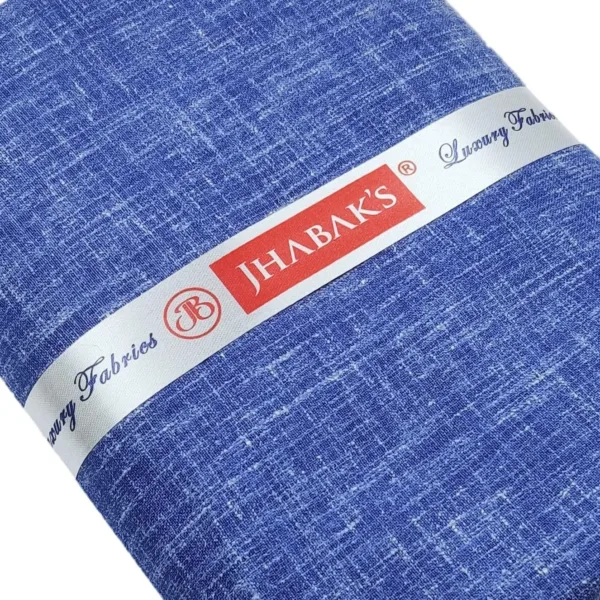 This is a pack of four premium unstitched shirt fabric pieces made from a comfortable and durable cotton linen blend, perfect for tailoring shirts or kurtas for men.