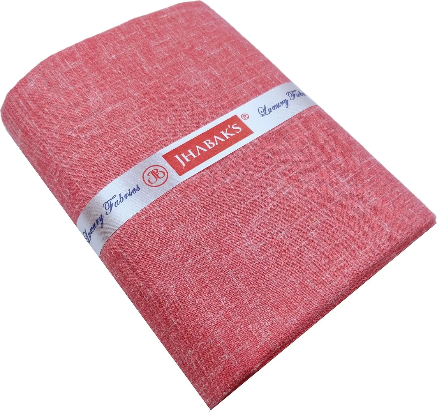 This is a pack of four premium unstitched shirt fabric pieces made from a comfortable and durable cotton linen blend, perfect for tailoring shirts or kurtas for men.