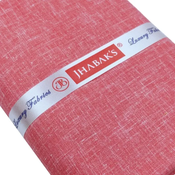 This is a pack of four premium unstitched shirt fabric pieces made from a comfortable and durable cotton linen blend, perfect for tailoring shirts or kurtas for men.