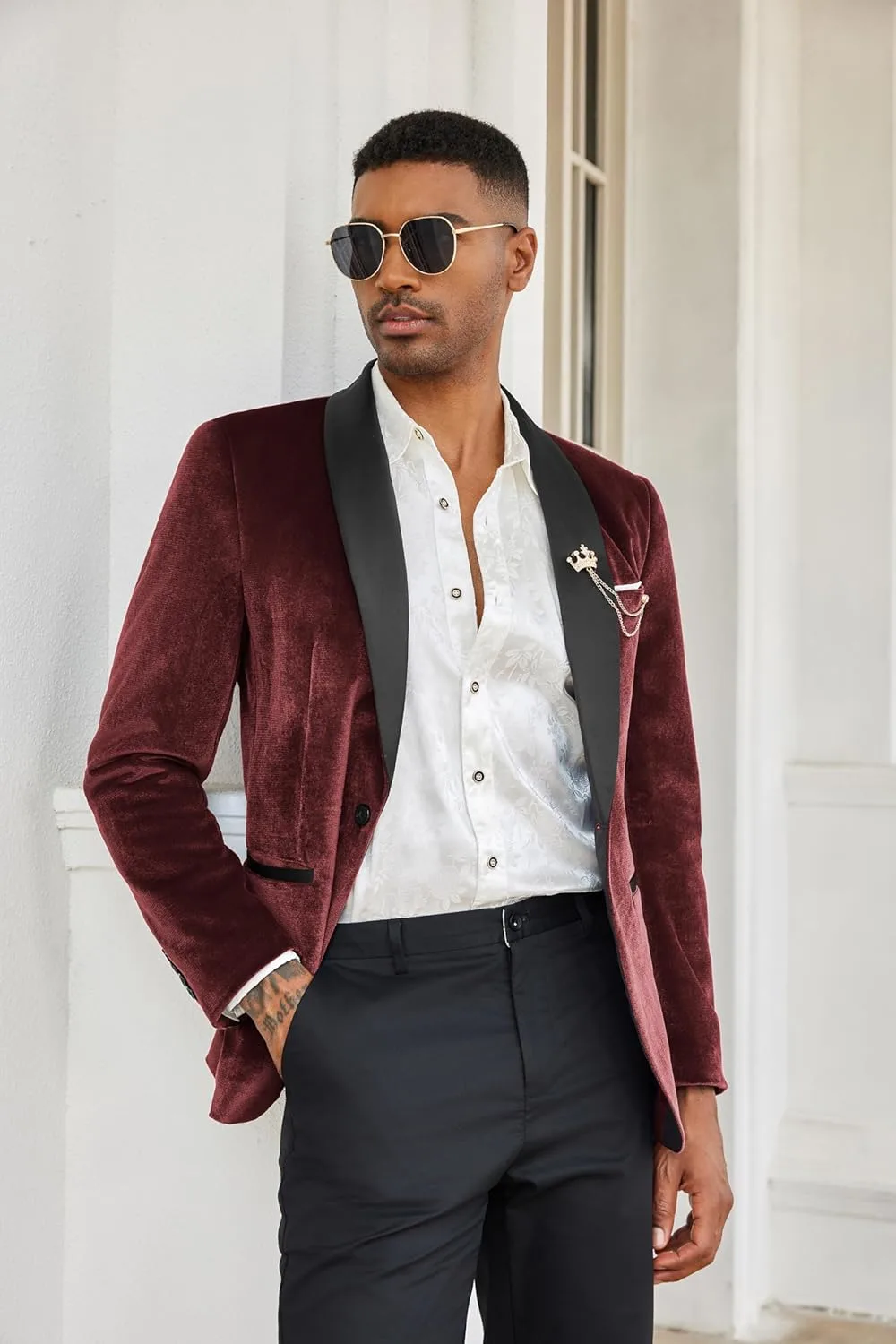 mens velvet tuxedo blazer 2