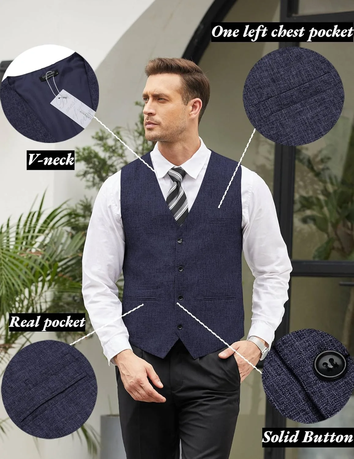 mens vest casual suit 5