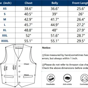 This men's herringbone tweed vest is a classic and stylish wool blend waistcoat, featuring a button closure, notch lapel, and four real pockets, perfect for layering with dress shirts and suit coats for any occasion.