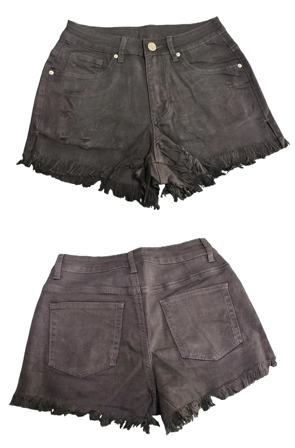 mid rise denim shorts 4