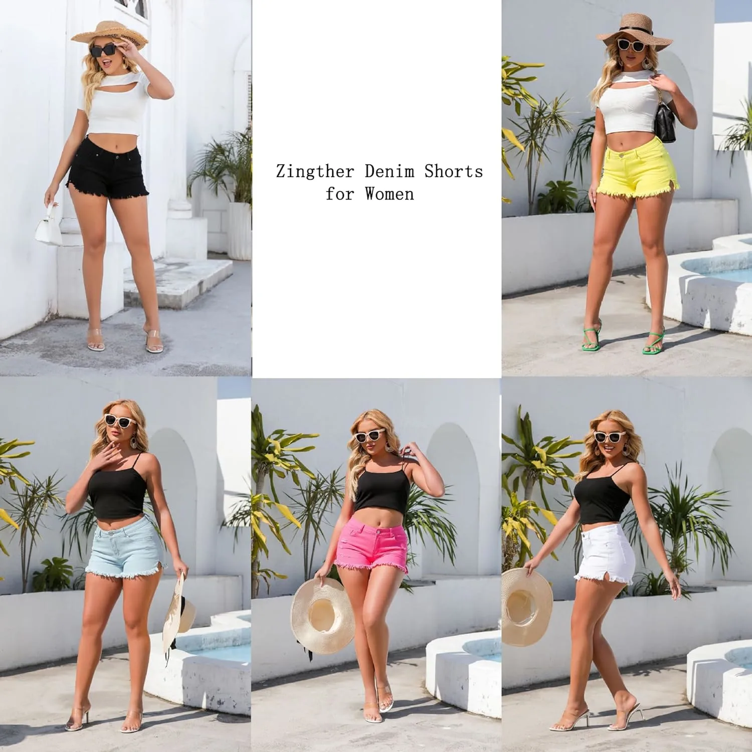 mid rise denim shorts 6