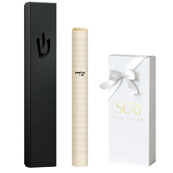 modern mezuzah case black 1