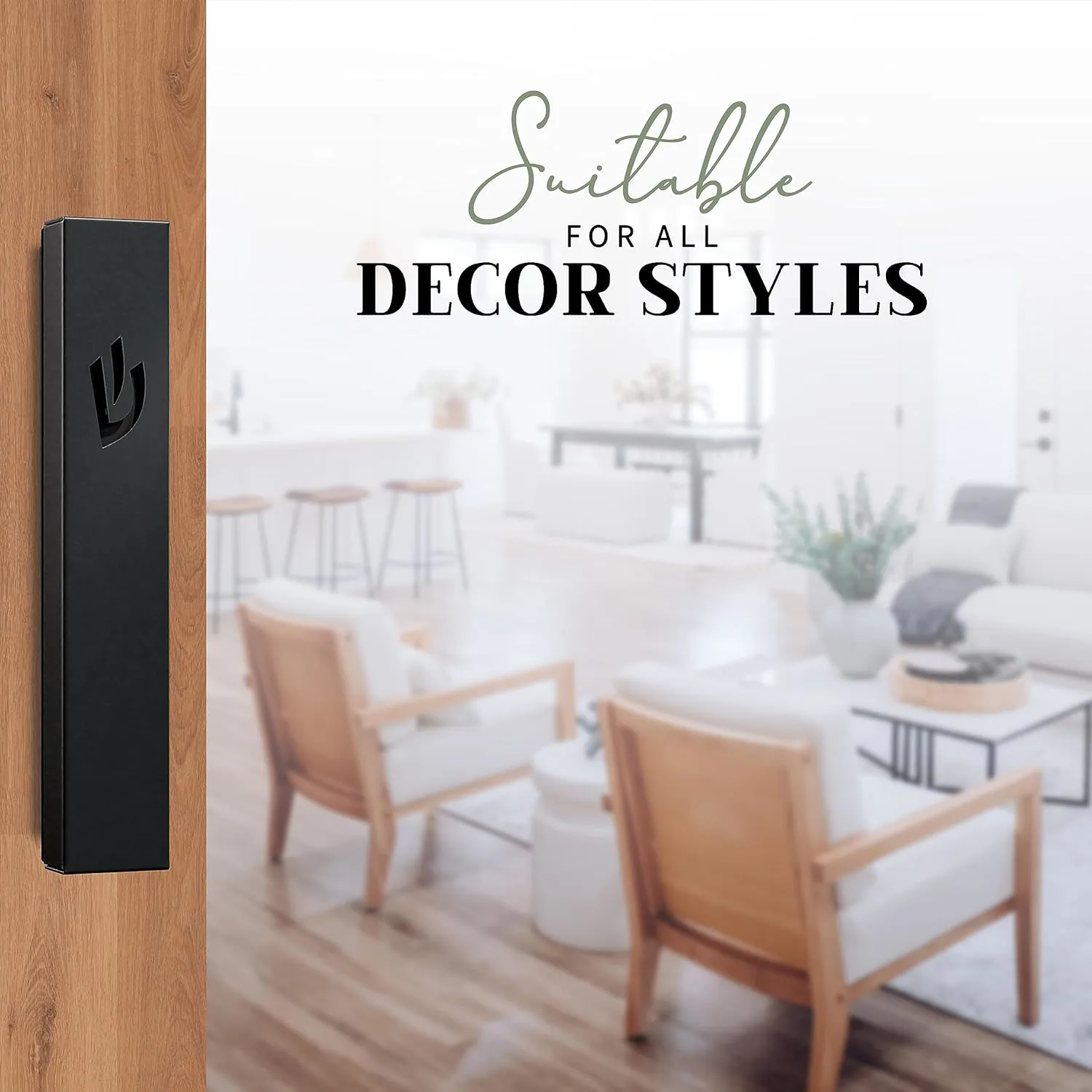 modern mezuzah case black 2