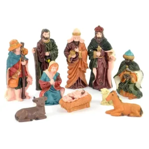 nativity scene wooden stable 1