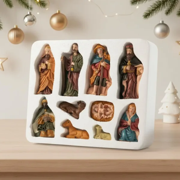 nativity scene wooden stable 2