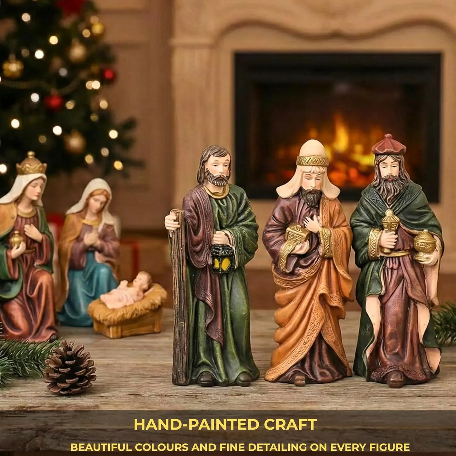 nativity scene wooden stable 3