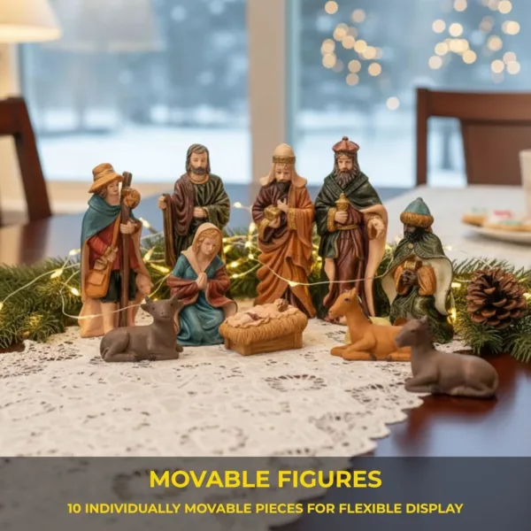 nativity scene wooden stable 4
