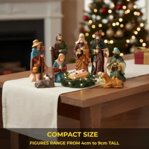 nativity scene wooden stable 6