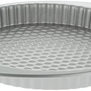 This 9 inch non stick flan tin with a honeycomb base ensures even baking and easy release, thanks to its premium non-stick coating, and it's freezer-to-oven safe for added convenience.