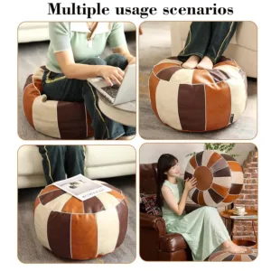 ottoman pouf cover faux 3