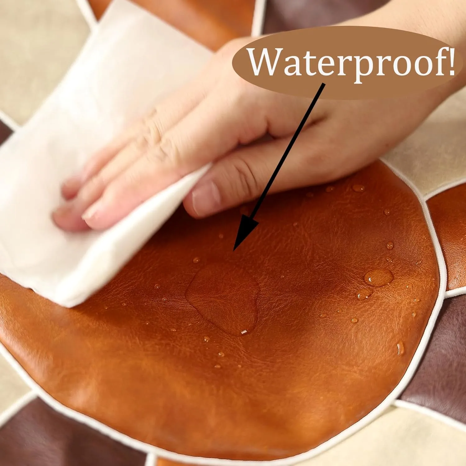 ottoman pouf cover faux 4