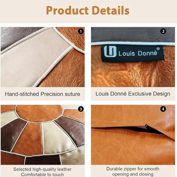 ottoman pouf cover faux 5