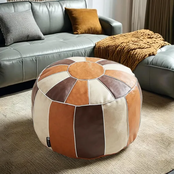 ottoman pouf cover faux 7