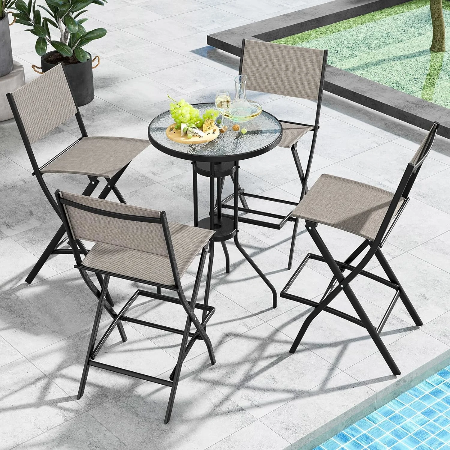 outdoor bar stool set 2