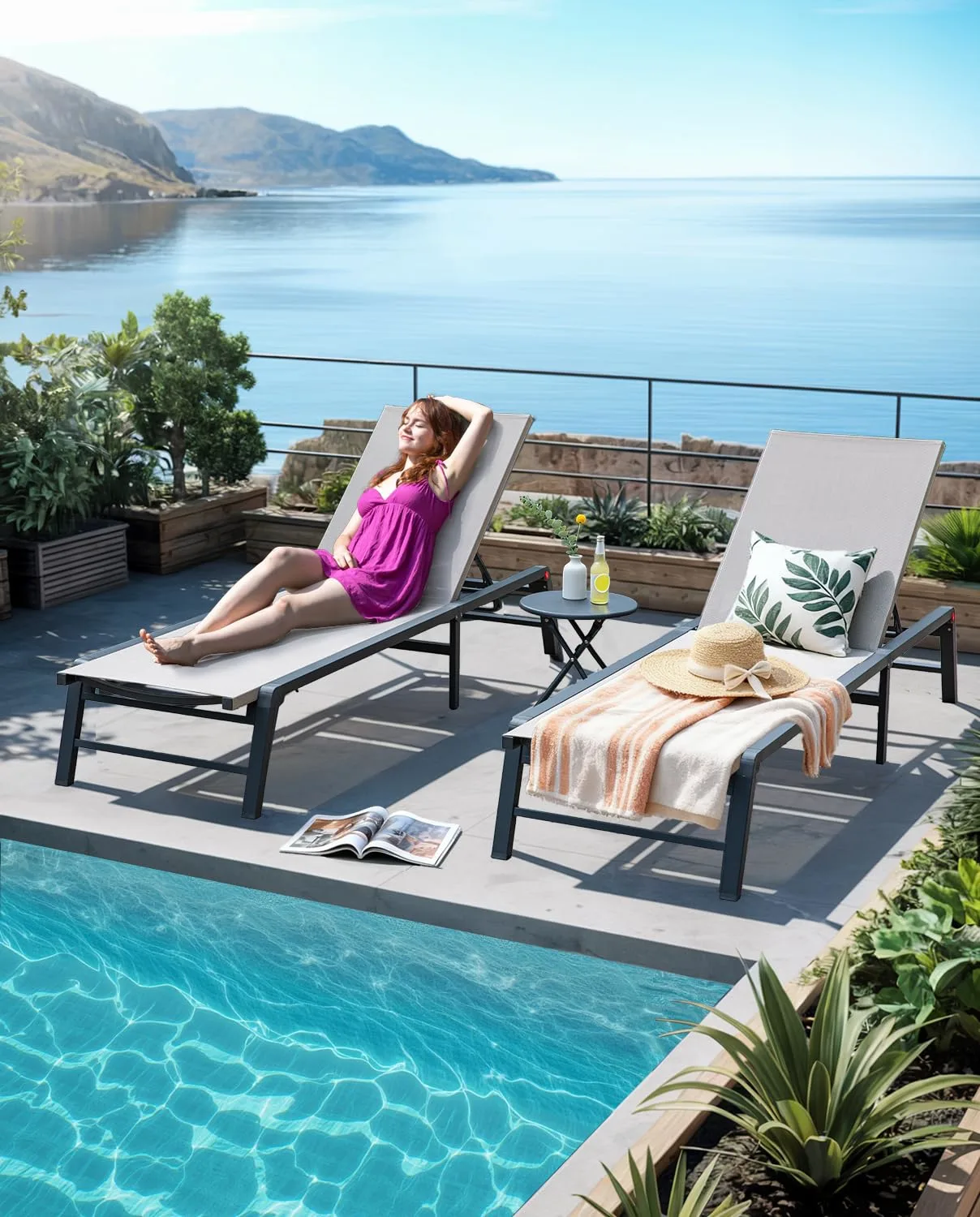 outdoor chaise lounge set 2