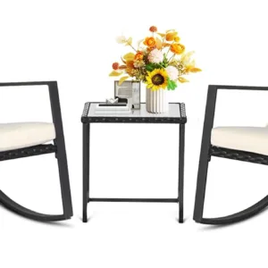 outdoor rocking bistro set 1