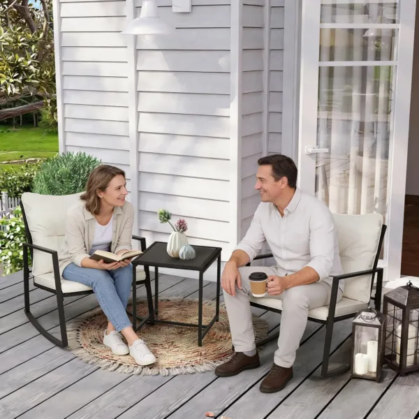 outdoor rocking bistro set 2