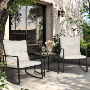 outdoor rocking bistro set 3