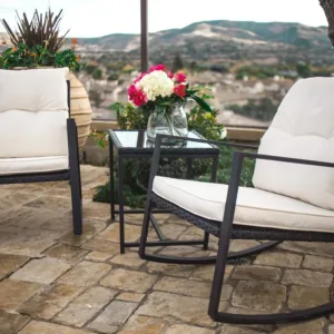 outdoor rocking bistro set 5