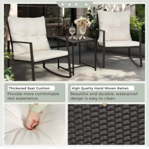 outdoor rocking bistro set 6