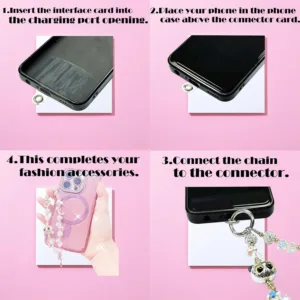 A stylish white beaded phone wrist strap with a cute owl charm design provides anti-drop and anti-theft protection for your iPhone, Samsung, or other smartphones.