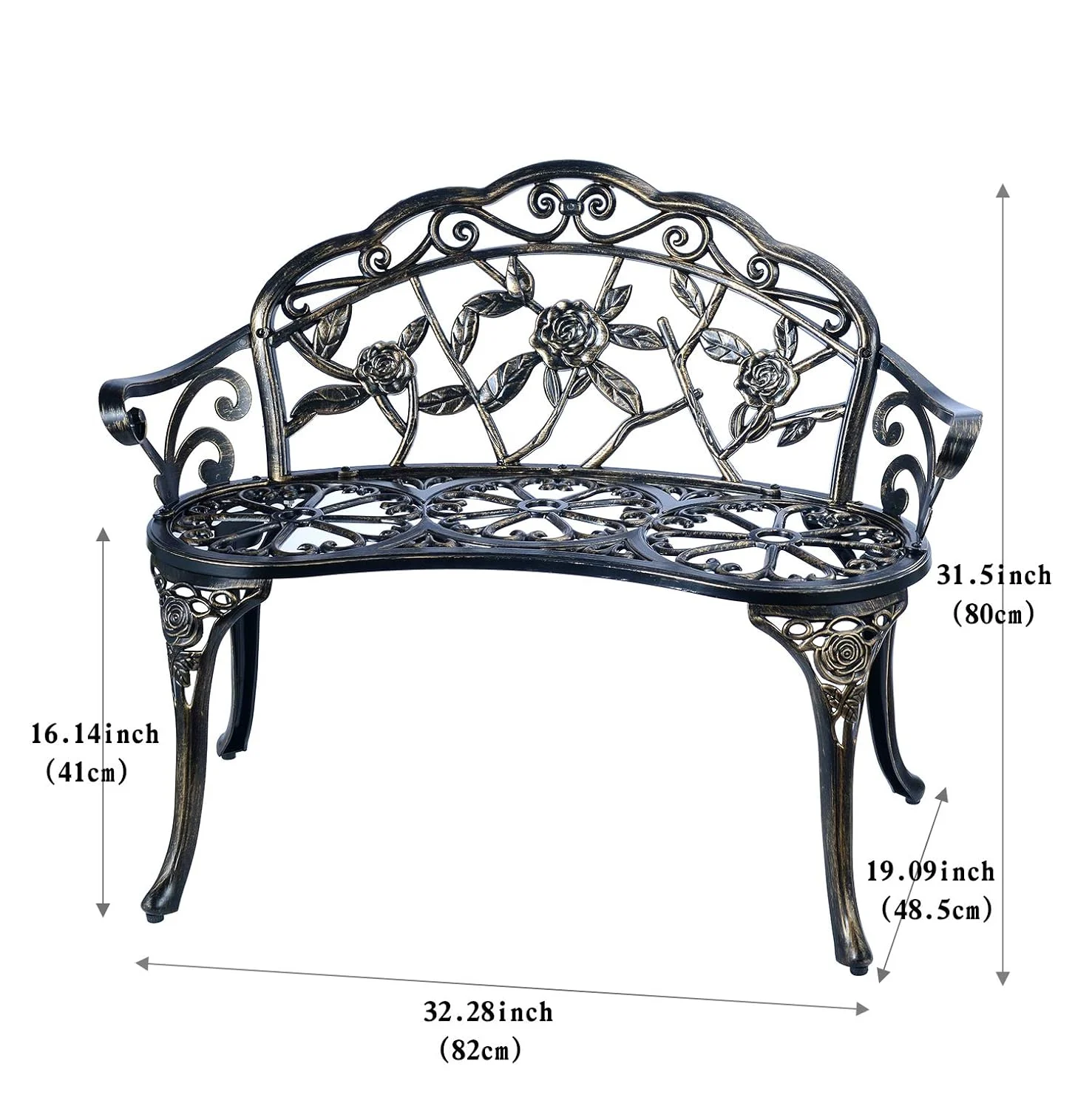 patio bench aluminum 3