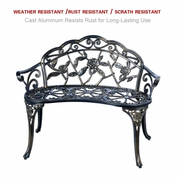 patio bench aluminum 4